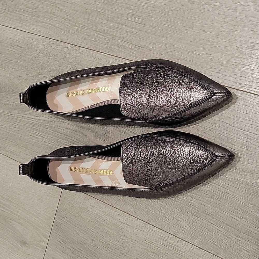 Nicholas Kirkwood Metallic Bayal Loafers